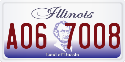 IL license plate A067008