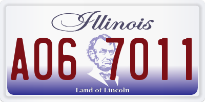 IL license plate A067011