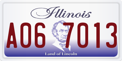 IL license plate A067013