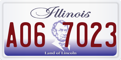 IL license plate A067023