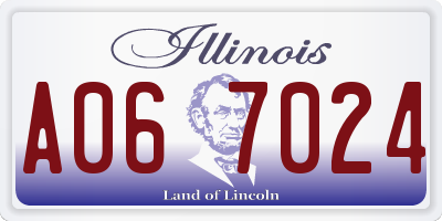 IL license plate A067024