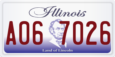 IL license plate A067026