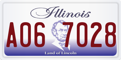 IL license plate A067028