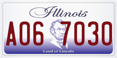IL license plate A067030