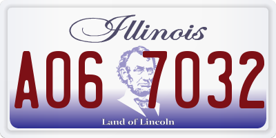 IL license plate A067032