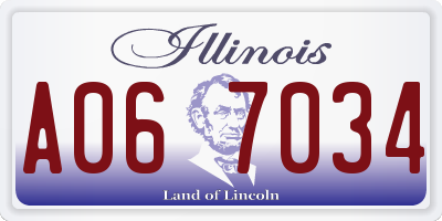 IL license plate A067034
