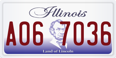 IL license plate A067036