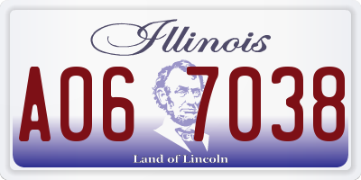 IL license plate A067038