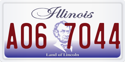 IL license plate A067044