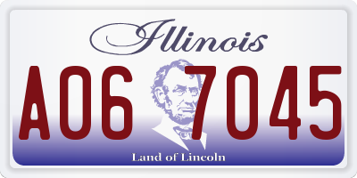 IL license plate A067045
