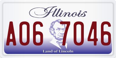 IL license plate A067046