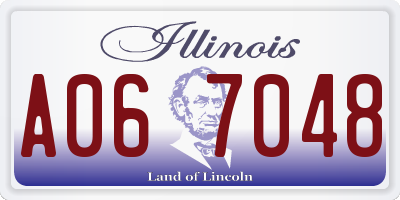 IL license plate A067048