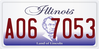 IL license plate A067053