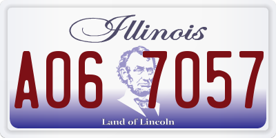 IL license plate A067057