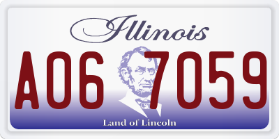 IL license plate A067059