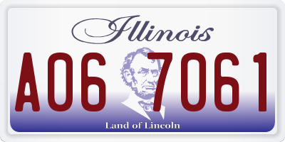 IL license plate A067061