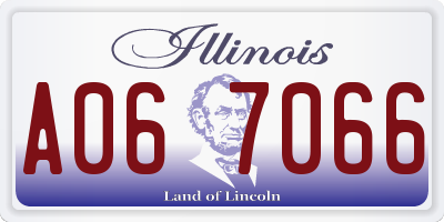 IL license plate A067066