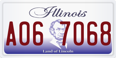 IL license plate A067068