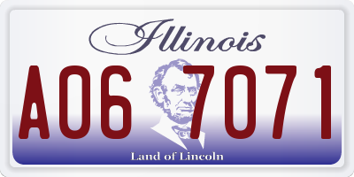 IL license plate A067071