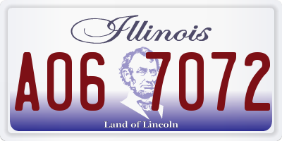 IL license plate A067072