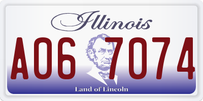 IL license plate A067074