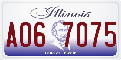 IL license plate A067075