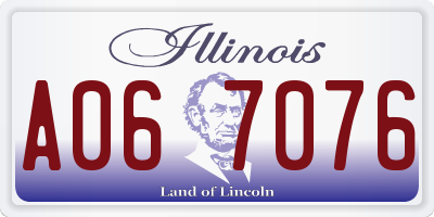 IL license plate A067076