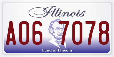 IL license plate A067078