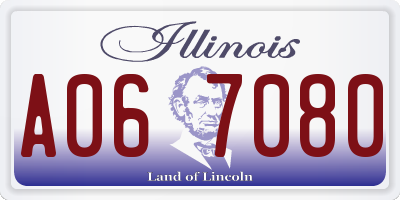 IL license plate A067080