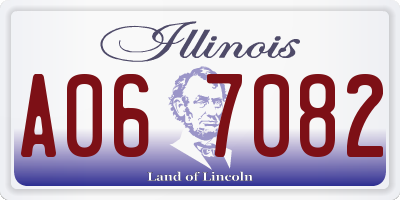 IL license plate A067082