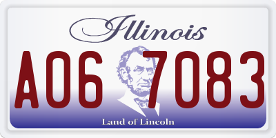 IL license plate A067083