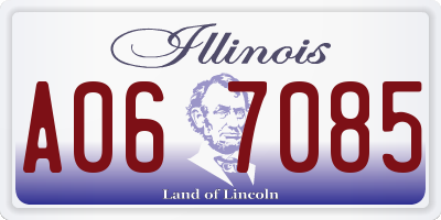 IL license plate A067085