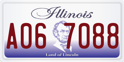 IL license plate A067088