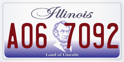 IL license plate A067092