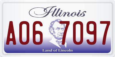 IL license plate A067097
