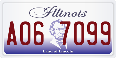 IL license plate A067099