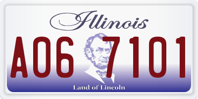 IL license plate A067101