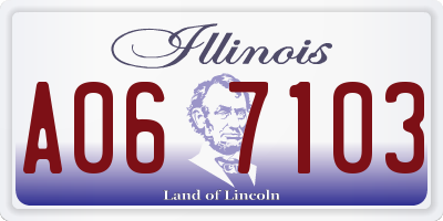 IL license plate A067103