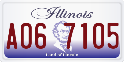 IL license plate A067105