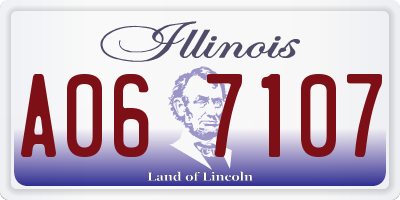 IL license plate A067107