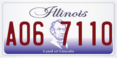 IL license plate A067110