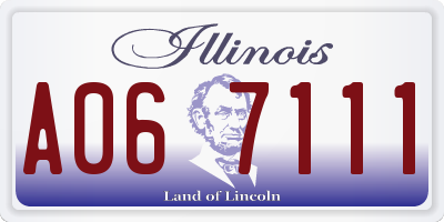 IL license plate A067111