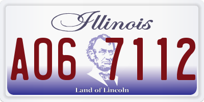 IL license plate A067112