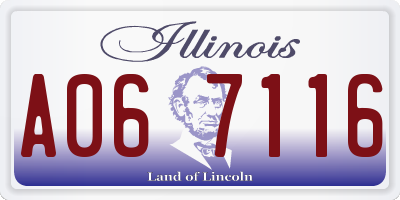 IL license plate A067116