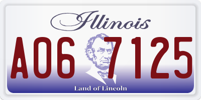 IL license plate A067125