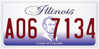 IL license plate A067134