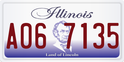 IL license plate A067135