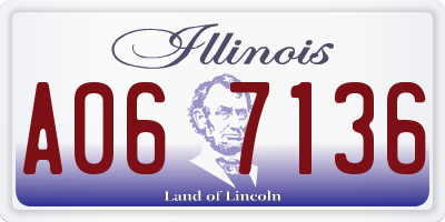 IL license plate A067136