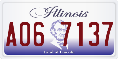 IL license plate A067137