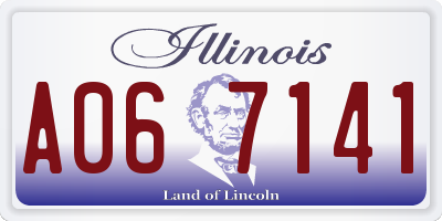 IL license plate A067141